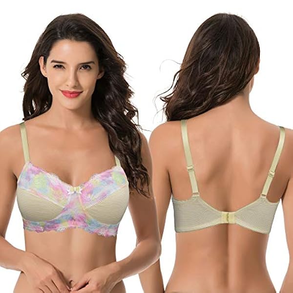 Curve Muse sostén de algodón sin Forro, con Aros, Talla Grande, para Mujer