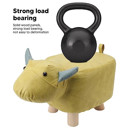 MISNODE Repousa-pés de animais fofos, banquinho em forma de animal de desenho animado otomano, carga