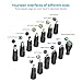 Belker Universal 5V DC 5.5 2.1mm Jack Charging Cable Power Cord, USB to DC Power Cable with 14 Interchangeable Plugs Connectors Adapters Compatible with 5V Devices Max Support 3A