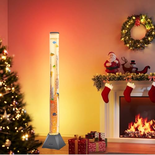 CALOVER 4FT Sensory Fish Bubble Tube Lamp – Soothing Aquarium Night Light for Calming Autism & ADHD, Stress Relief for Kids, Adults, Relaxing Home Décor - Image 5