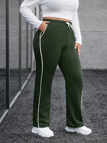 Image of SAKHWALA Women's Track Pants | Plus Size Trackpants for Women | Stylish Gym & Yoga Pants | Striped Lounge Wear | Loose Fit Joggers | Casual Pyjamas
