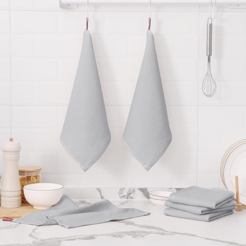 Torchons à vaisselle absorbants et doux en coton gaufré à séchage rapide - 8