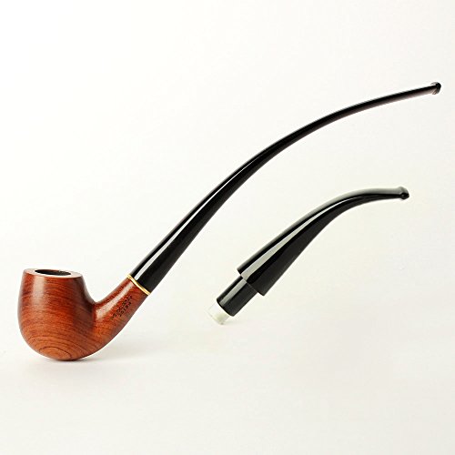 MUXIANG Churchwarden tabac tuyaux avec deux embouchures tige Long tuyau en bois Tube 9mm filtres 10 outils de nettoyage AD0015 MUXIANG Churchwarden tabac tuyaux avec deux embouchures tige Long tuyau en bois Tube 9mm filtres 10 outils de nettoyage AD0015
