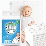 Eli with Love Disposable Baby Changing Pads - Soft, Waterproof & Leakproof Liners Absorbent Underpads - Large Travel Size Diaper Changing Mat for Home, Car, Diaper Bag - (20 Pack, Boho)