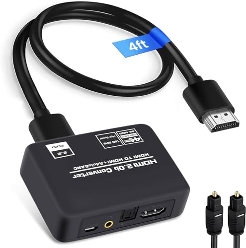 HDMI 2.0b Audio Splitter with Optical and 3.5mm Out