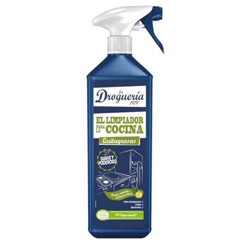 LA DROGUERIA - Limpiador de Cocina Quitagrasas - Pulverizador 750mL - Desengrasante Ecológico con Aceites Esenciales - Elimina Grasa y Malos Olores en Hornos y Encimeras