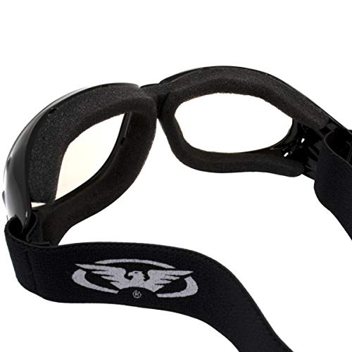 Image of Global Vision Eliminator Dirt Bike Padded Motorcycle Riding Goggles for Men and Women (Black Frame /Smoke Lens)