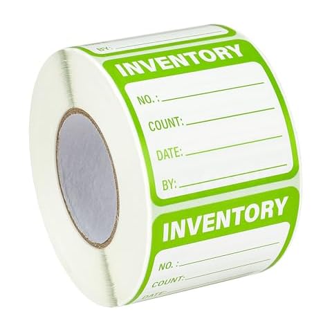 INKNOTE 600 Pcs Inventory Stickers Inventory Labels Inventory Organizer Stickers Inventory Control Labels for Shipping,Handling,Packing,Moving,Marking,Organizing,Notating Inventory Items 2 x 2 inch Cover