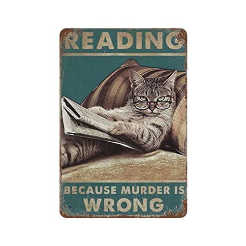 CAEJCCL 5D Diamond Art Cat Reading Because Murder is Wrong Diamond Painting Kits for Adults Paint by Number for Home Recreation and Wall Decoration 12x16 Inches
