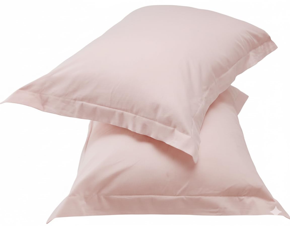Pillow Cover Set of 2 | 210 TC 100% Soft Natural Cotton Pillowcases | Pack of 2 Pillow Cover with Envelop Closure (Blush, 17x27 Inch)-image-47