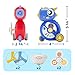 iPlay, iLearn Kids Dinosaur Flying Disc Launcher Toys, Toddler Push Go Friction Dinos Cars, Indoor Outdoor Spinning Top Yard Play Set, Birthday Gift for 12-18 Month, 1 2 3-6 Years Old Boys Girls Child