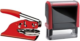 Hubco Premium Red Notary Seal Embosser and Red 4913 Self Inking Notary Stamp - Maryland