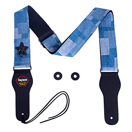 rayzm sangle de guitare, Sangle en Coton brodé en jacquard pour Guitare Acoustique/électrique ou Basse - Les Beatles, Paul McCartney, John Lennon, RIngo Starr, George Harrison rayzm sangle de guitare, Sangle en Coton brodé en jacquard pour Guitare Acoustique/électrique ou Basse