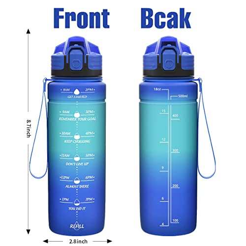 Niggeey 17Oz 24Oz 32Oz Water Bottles, Motivational Water Bottle With Time Marker, Leakproof & Bpa Free Tritan Material, Drinking Sports Water Bottle Perfect For Fitness, Gym & School #TOP5