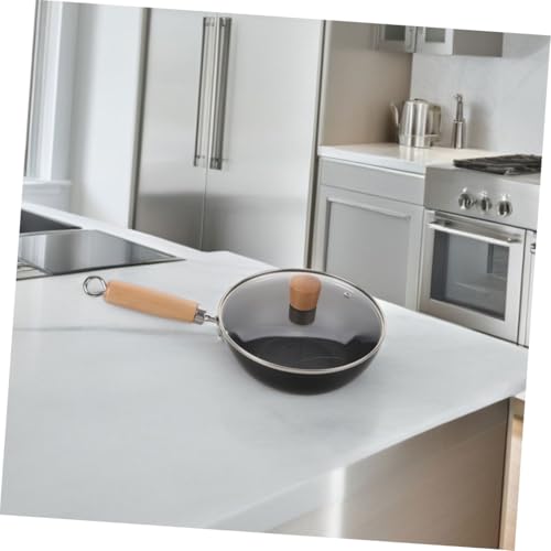 Wok de Hierro Fundido con Tapa y Mango de Madera miniatura 6