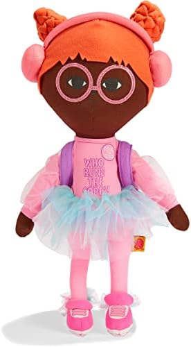 Surprise Powerz Codie The Coder Doll - Soft Plush Educational Toy for Girls Ages 2-5 - STEM Learning Doll - Made w/Real Black Girls Voice, Empowering Plush Doll - Press Hand Speaks 75+ Coder Phrases