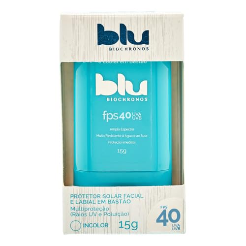 Protetor Solar Facial Vegano Blu 40fps Bastão Incolor Esporte