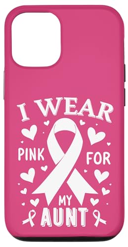 Carcasa para iPhone 15 Cinta de concientización sobre el cáncer I Wear Pink For My Aunt