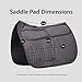 Harrison Howard Dressage Saddle Pad Adjustable with 4 Pockets and Foam Inserts with Differentiated Thickness Horse Riding Pad with Added Cushioning Grey