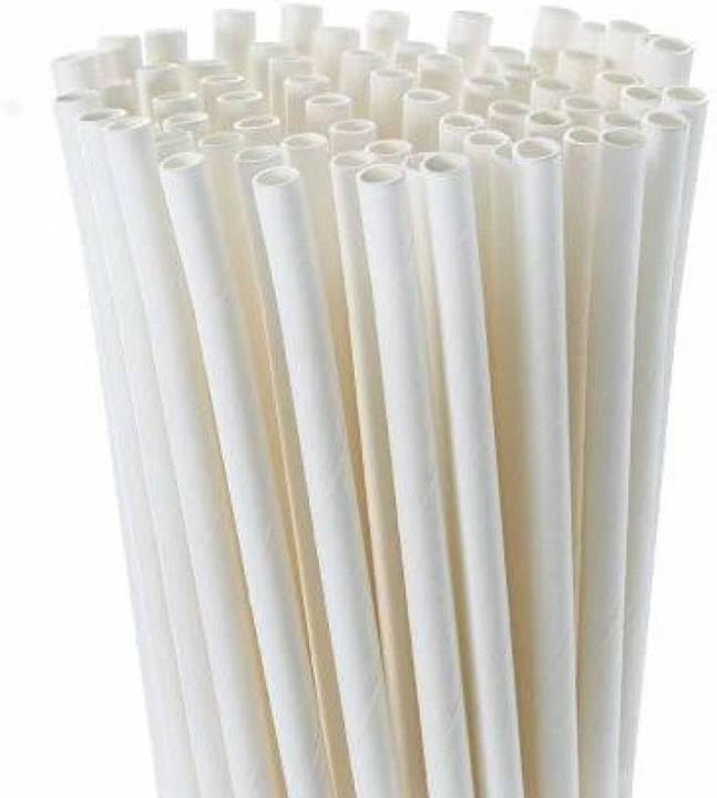 Sid&Sim 150pcs 8mm Medium Size Paper Straws for Thick Shake Used in Birthdays, Diwali, Christmas, Celebration, Events and Parties, Theme Decorative Paper Straws