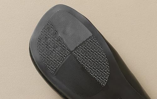 Niction Women's Mary Jane Shoes Round Toe Comfortable PU Leather Slip on Ballet Flats Adjustable Strap Soft Work Dress Ballerina Walking Shoes 7