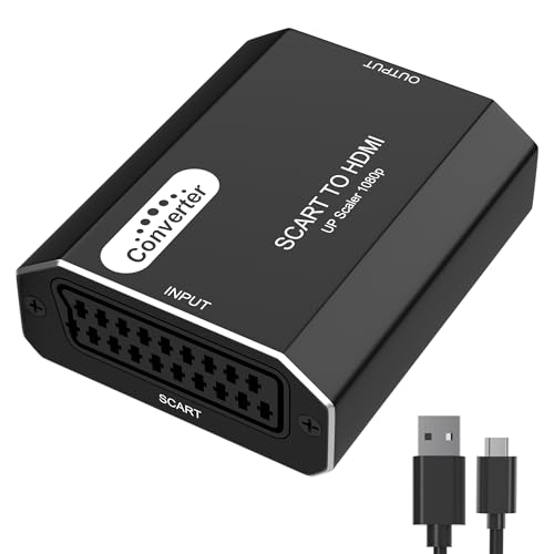 Hxwlo Scart to HDMI Converter with Aluminium Shell