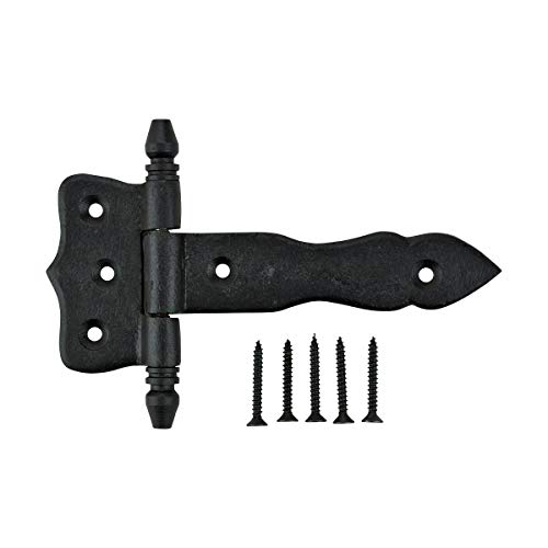 Renovators Supply Manufacturing 55740 Shed Door Hinge 5 Inch Black Wrought Iron Antique Style Decorative Flush Mount Cast Iron Barn Door Shed Hinge thumb #2
