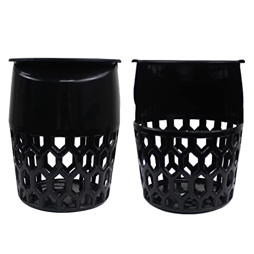 6pcs Pool Table Pockets, Plastic Web Billiard Baskets, Black Snooker Net Bag fits Standard 7/8/9 Foot Table (Set of 6) (5in x 6.5in)