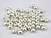 Pack of 50pcs 10mm White Pearl Bead Cap Half Ball Dome Metal Circle Hook Buttons for Crafting Sewing Scarpbooking Scarf and Clothes