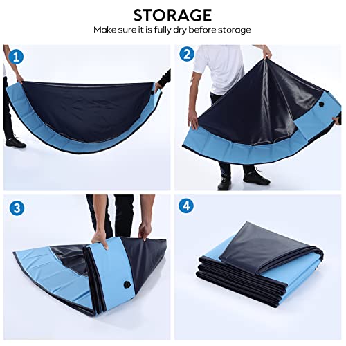 Piscina para cães - Piscinas para cães grandes, piscina dobrável para cães, gatos e crianças (160 cm