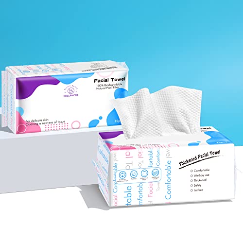 Disposable Face Towel Extra Thick Lint-Free Disposable Face Cloths, Without Peculiar Smell, Cotton Tissue Dry Wipes for