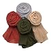 MANSHU 4pcs Women Soft Chiffon Scarves Shawl Long Scarf, Women's Lightweight Scarves Fashion Shawls for Women