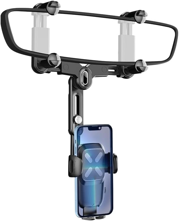 WUITIN Car Phone Mount, 360 Rotatable and Retractable, Anti-Shake Design, Compatible with Samsung, iPhone, Sony