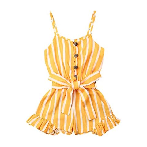 Toddler Girl Summer Romper Bodysuit Set Cover