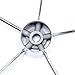 Amarine-made13-1/2 Inch 5-Spoke Destroyer Style Stainless Boat Steering Wheel