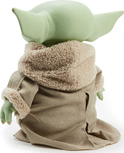 Mattel Star Wars Plush Toys, Grogu Soft Doll from The Mandalorian, 11-inch Figure, Collectible Stuffed Animals for Kids, GWD85