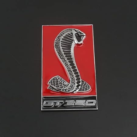 Amazon 1個の新しいフォードマスタングリフィットシェルビーコブラロゴリフィットgt350ミッドグリッドバイパーロゴ 眼 蛇 底 款 ステッカー デカール 車 バイク