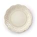 Elama Embossed Scalloped Stoneware Dinnerware Dish Set, 16 Piece, Ivory