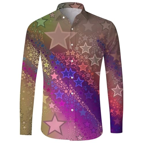 Costume de carnaval homme chemise manches longues pour tenue de fête glamour et disco