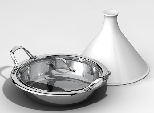 Cooks Standard Multi-Ply Clad Stainless Steel Tagine With 2 Handle And Extra Glass Lid, 4.5-Quart #TOP1