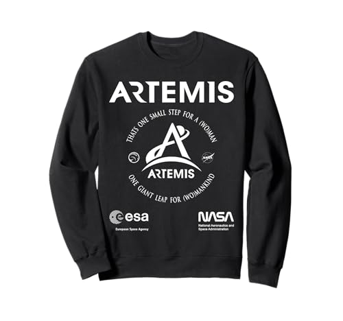 NASA ESA Artemis Misión Frase Famosa Logos Sudadera