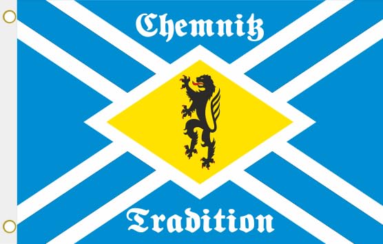 Drapeau Chemnitz Tradition U24 pavillon grand format 90x150 cm