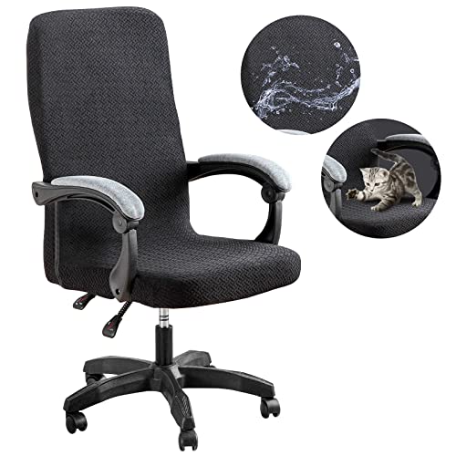 Czl Office Chair Cover Stretchable Desk Chair Cover, Jacquard Executive Computer Chair Cover For Armrest Chairs, Non Slip Office Chair Seat Cover Protector Slipcovers #TOP4
