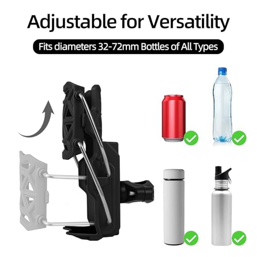 Image of Bike Cup Holder, Motorcycle Water Bottle Holder 360 Rotation Adjust Bicycle Handlebar Water Bottle Cages, Drink Holder for Bicycle, Motorcycle, ATV
