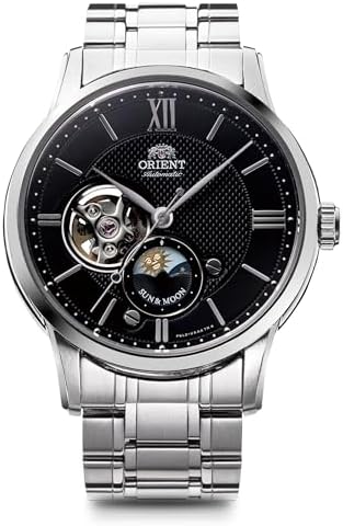 [オリエント]ORIENT SUN&MOON サンアンドムーン 自動巻き腕時計 機械式 オートマティック 国内メーカー保証付 クラシック RN-AS0001B メンズ ブラック