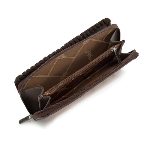 Image of Montana West X Warngler Brown Wallets for Women Western Cowboy Credit Card Wallets, Card Cases & Money Organizers Large Capacity Bifold Wallet Womens Female Ladies Clutch Wallet