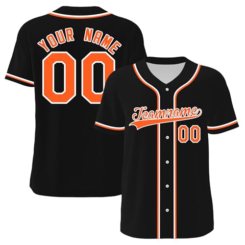 WERWAES Baseball Trikot, Personalisierte Baseball-Shirts mit Name&Nummer, Jersey Customize für Männer Frauen Jugendliche
