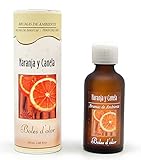 Stutil maridaje de la dulce y tenaz canela con el refrescante y frutal perfume de las naranjas mediterráneas.