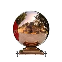 zosenda 6 stuks 50-150 mm spiegelgepolijste holle bal reflecterende tuinbol, voorgeboorde blikklok voor huis, tuin, decoratie