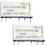 2-Pack 34.51.7.024.0010 Relay – 24VDC 6A 5-Pin SPDT Industrial Relay – Compatible with Select PLC Panels & HVAC Systems – Fixes Error Code E05